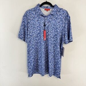 Redvanly Fourcy Polo PUREpoly Stretch Blue Lavender Men L Golfcore Country Club